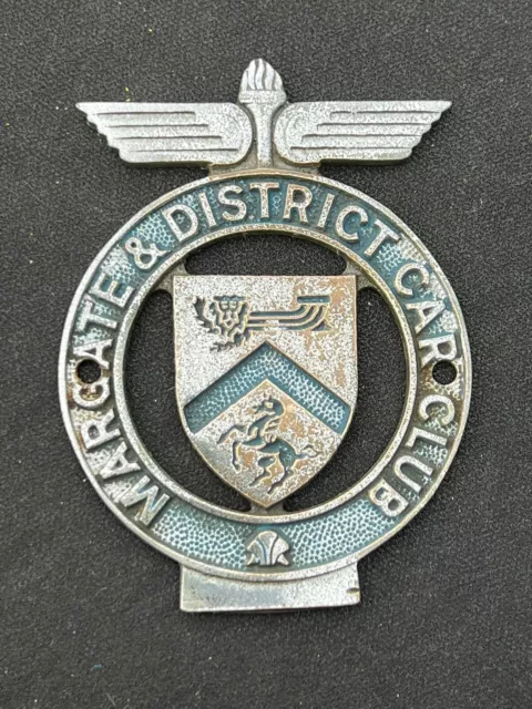 Margate & District Car Club Kent Motor Automobile Car Badge Emblem