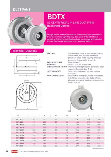 Ventilateur de Tuyau à Radial Métal Axial Ø100 Avec Régulateur Vitesse 2