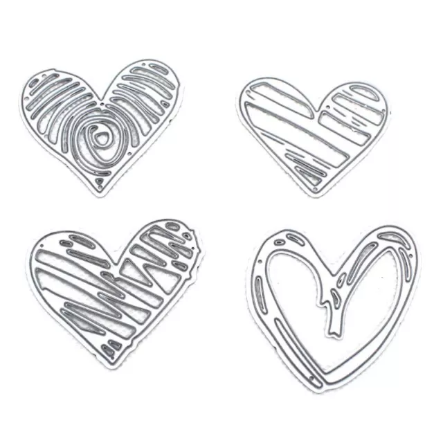 Carbon Steel Love Heart Cutting Die Embossing Stencil Templates Mold Paper DIY A