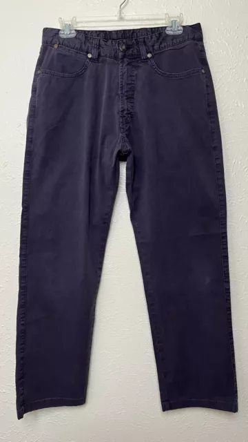 Ermenegildo Zegna Pants Mens 32 (31x28) Purple Chino 5 Pocket Italy