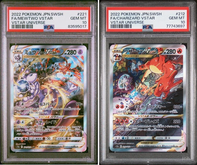 PSA 10 Charizard & Mewtwo VSTAR 210/172 SAR VStar Universe Japanese Pokemon Card