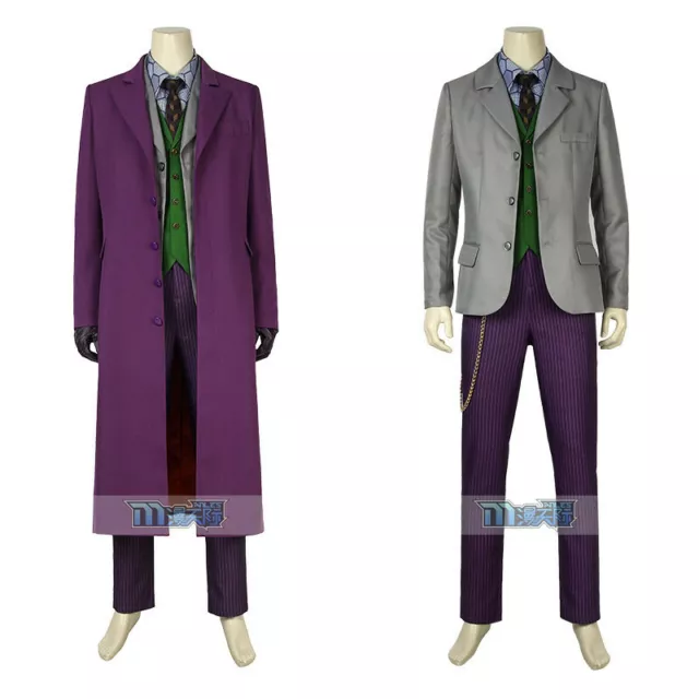 Batman The Dark Knight Heath Ledger Joker Fancy Dress Costume Full Set 2