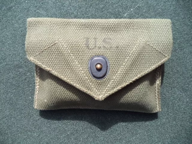 WWII US Army Air Corps USAF M1924 First Aid Pouch and Dressing JEFF QMD 1944