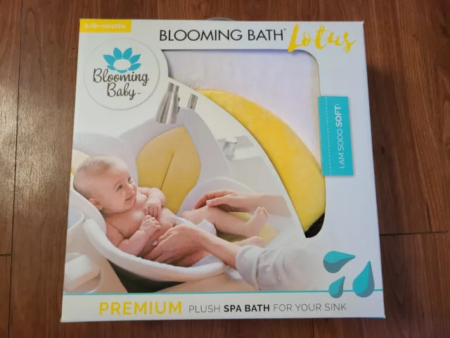 Blooming Baby Bath Seat - Lotus Flower Bathtub Mat Yellow Newborn To 6 Month New