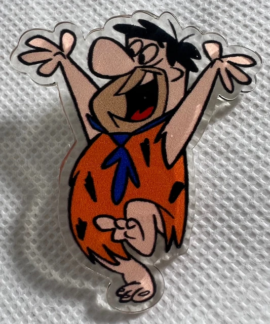 The Flintstones Fred Flintstone Acrylic Pin NEW GIFT Dinosaur Badge Jumping Cool