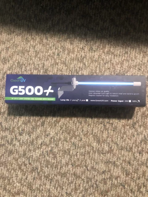 Green UV G500+ 120V Light 14" Lamp for HVAC AC Duct Coil Cleaner with Magnet New