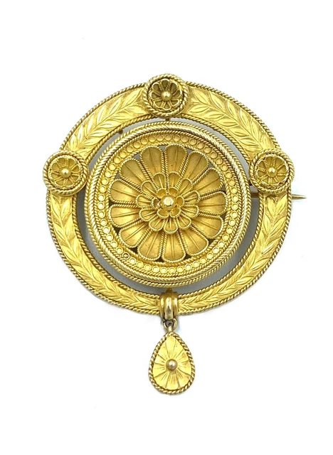 Broche/pendentif début 19ème or jaune 18K.