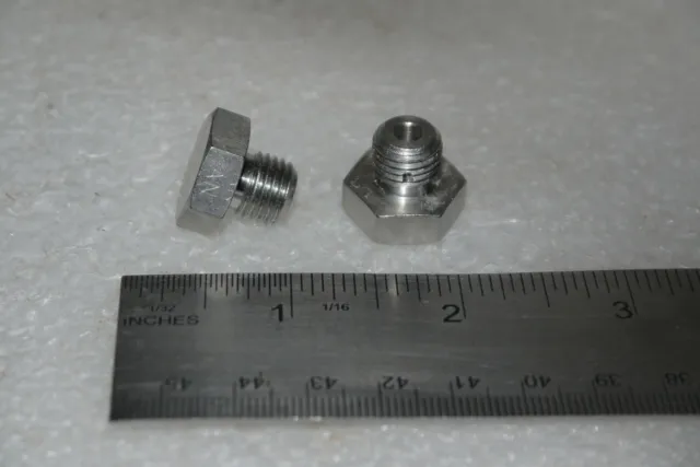 Lot Of 2 New Aeronautical An814-4J Machine Bleeder Plug Stainless 7/16-20 Thread