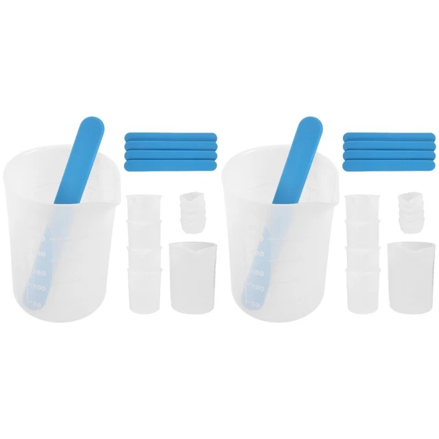 Messbecher-Set Aus Silikon Epoxidformen Silikon Kristall-Epoxy 2 Sets