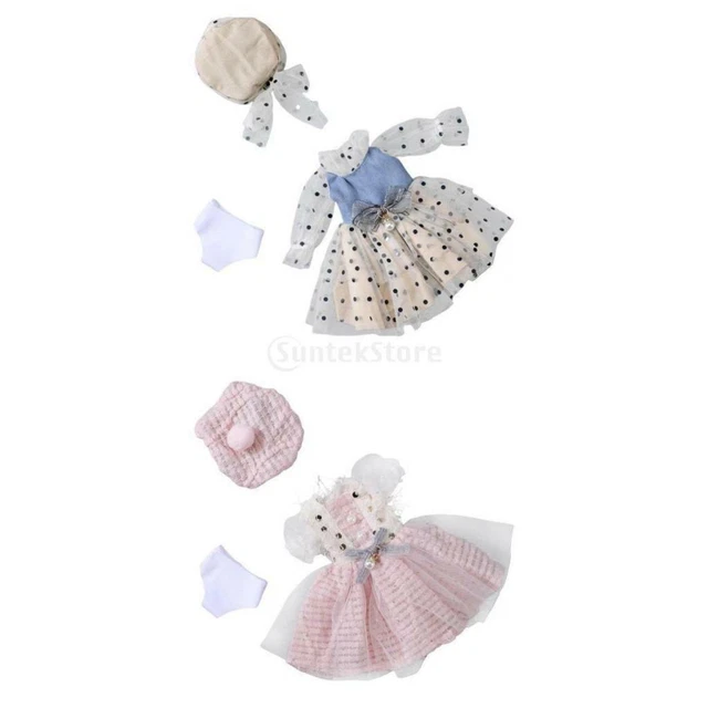2 Set Squisiti Vestiti Per Bambole Da Ragazza Da 12 Pollici 1/6 BJD