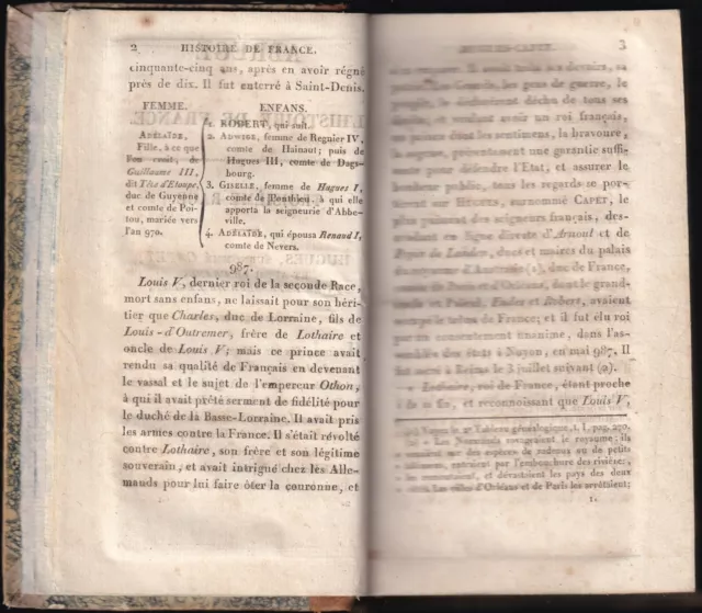 HISTOIRE de FRANCE de PHARAMOND à LOUIS XVIII abrégé par M. de MOULIÉRES 1820 T2 3