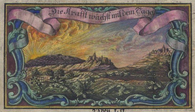 Rosso-34- MISTERI MAGIA SIMBOLI SEGNI EMBLEMI Bibbia Arndts Christenthum 1735