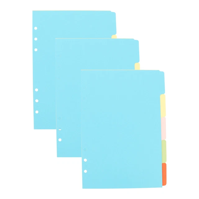 Intercalaires Plastique Colorés - Lot De 4 Onglets Mobiles | Pour Classeur, Cahier, Organisation Bureau