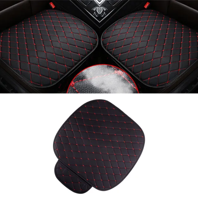 PU Leather Black Car Front Seat Protector Pad Mat Cushion Universal