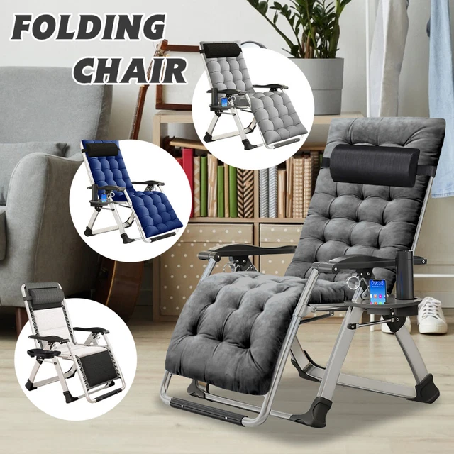 BEGONIA.K FOLDING ZERO Gravity Chair Bed Recliner Chaise Lounge With