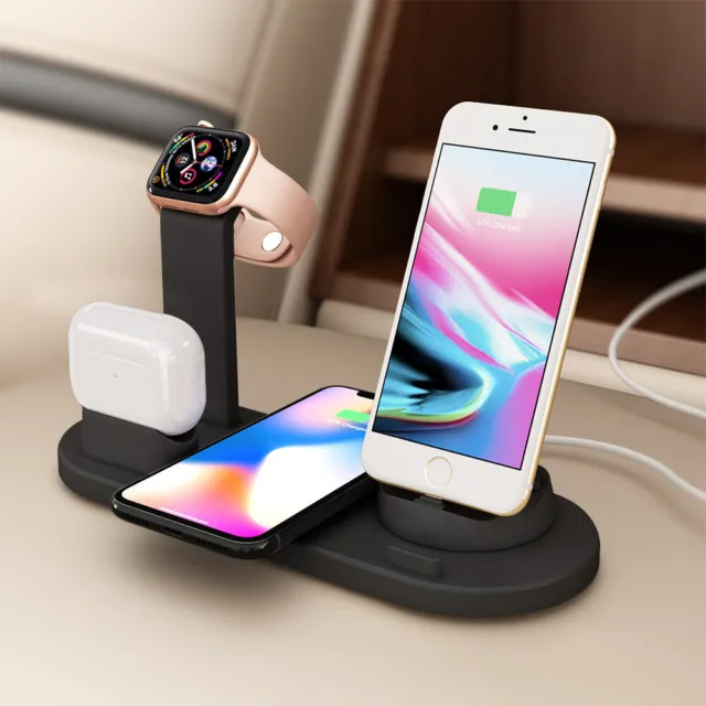 4 in1  Wireless Ladegerät Charger Ladestation für Apple Watch /iPhone/Air Pods