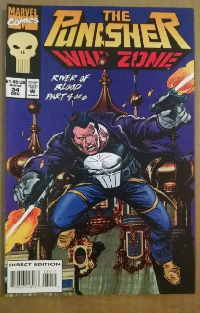 The Punisher: War Zone #34 (Dec 1994, Marvel Comics) River of Blood Part 4. VF