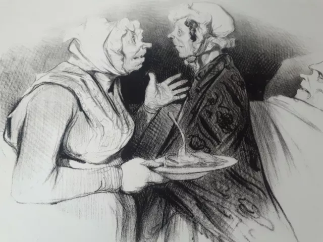 Die Mediziner Honore Daumier hochwertiges Kunstblatt a. einer Sammlung Erbschaft