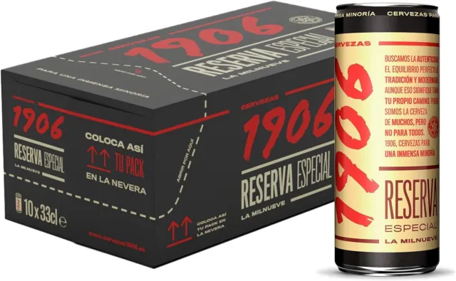 Cerveza 1906 Reserva Especial Paquete 10 Latas De 0,33 Lt Bebida alcohólica 6,5%