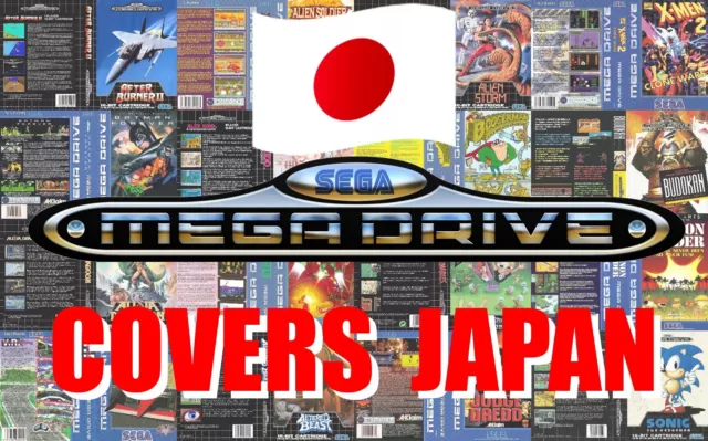 Sega Mega Drive Remplacement Box Art Case Insert Cover - JAPAN - High Quality