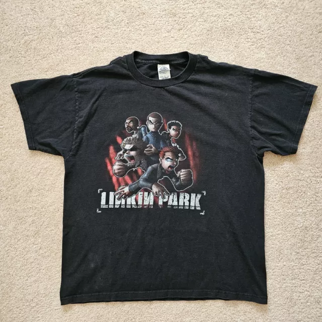 Linkin Park 2004 Meteora World Tour Concert Black T Shirt Vintage Mens Size L