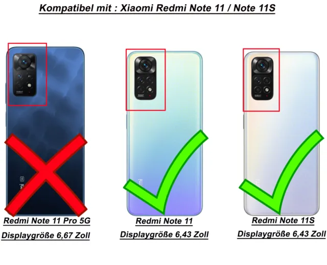 Coque pour Xiaomi Redmi Note 11/11S 4G, Étui Téléphone Portable Housse Pliante 2