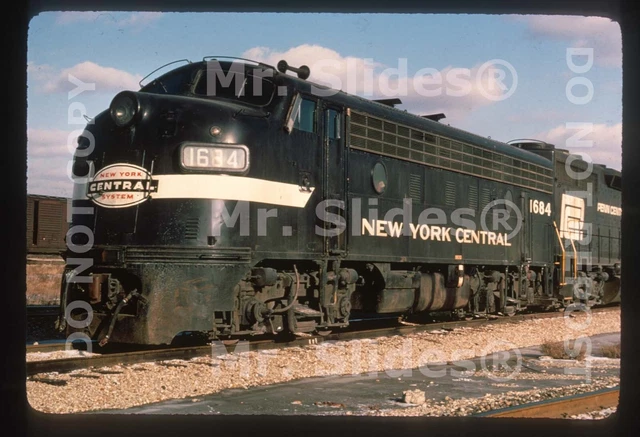 Duplicate Slide NYC New York Central Clean Paint F7A 1684 Detroit MI 1969