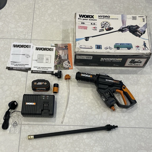 WORX 18V 20V Max Cordless Hydroshot Pressure Washer Boxed