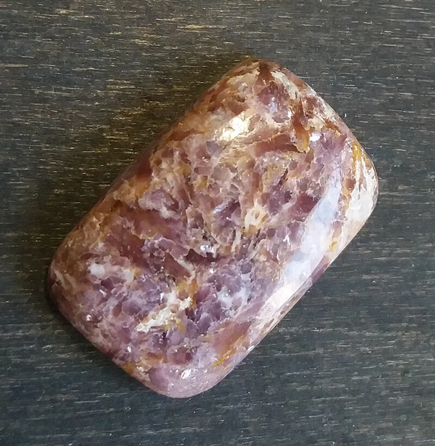 Lépidolite cabochon pierre fine 24x16x6mm lithothérapie chakra