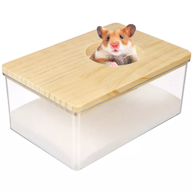 Kleines Sandbad für Hamster und Chinchillas - Transparentes Badehaus