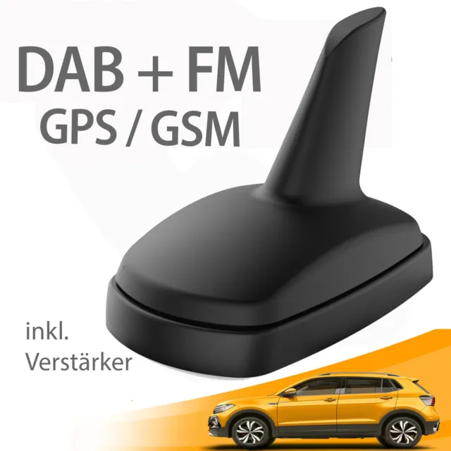 ✅ DAB ANTENNE AUTO DAB+ FM GPS GSM Universal Dachantenne 5M Kabel SMB Stecker ✅