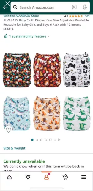 12 alva baby cloth diapers lot Some Colors Limited Edition