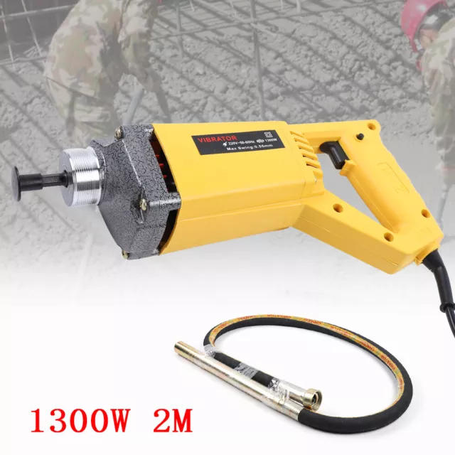 Electric Handheld Concrete Vibrator Construction Air Bubble Removal Tool 1300 W