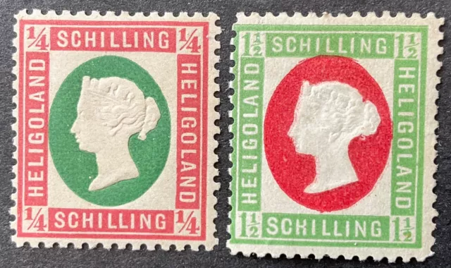 Heligoland 1875 + 2 x stamps mint hinged