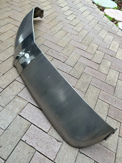 Vintage Aluminum Finned 3 piece Fulton style Sun Visor Hot Rat Rod Custom