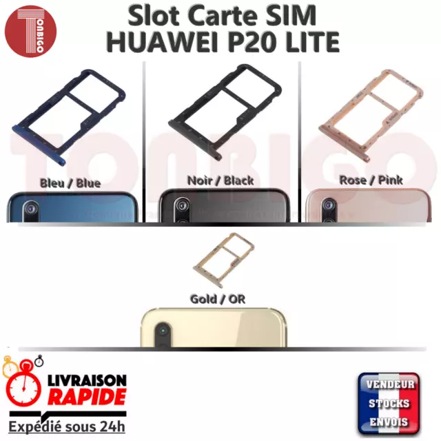 Huawei P20 LITE support rack tiroir slot carte SIM micro SD card tray holder