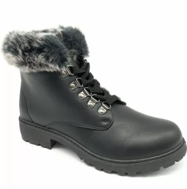 Bottine Boots Bottes Chaussures Shoes Femme 35 36 37 38 - Montante Noir Gris