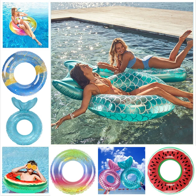 Kids Adult Inflatable Swimming Ring Swim Summer Pool Beach Float Water Support