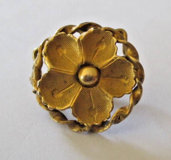 Coulisseau De Sautoir Ancien - Argent 800 Et Strass, Fleur Pâte De Verre