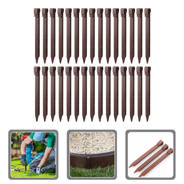 30 Garden Landscape Edging Stakes Lawn Ground Tent Pegs Heavy Duty Landscaping