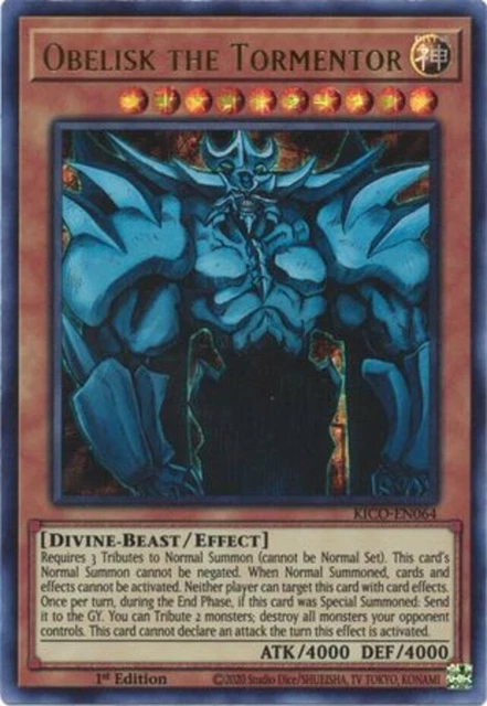 Yugioh! Obelisk The Tormentor - KICO-EN064 - Ultra Pharaoh's Rare - 1st Edition
