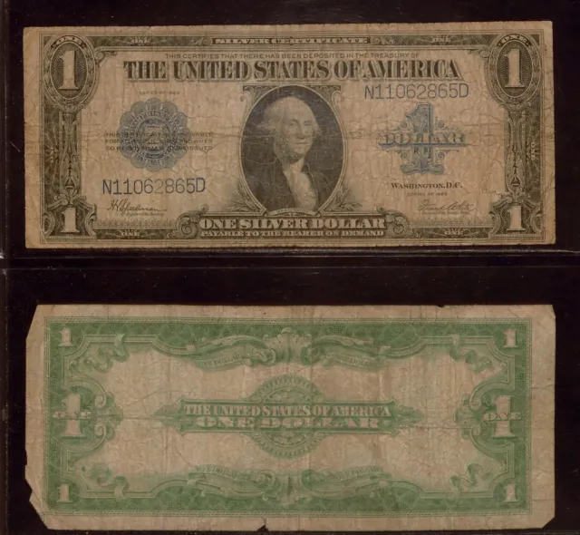 1923 $1 Silver Certificate | Circulated | Blue Seal | Large Banknote