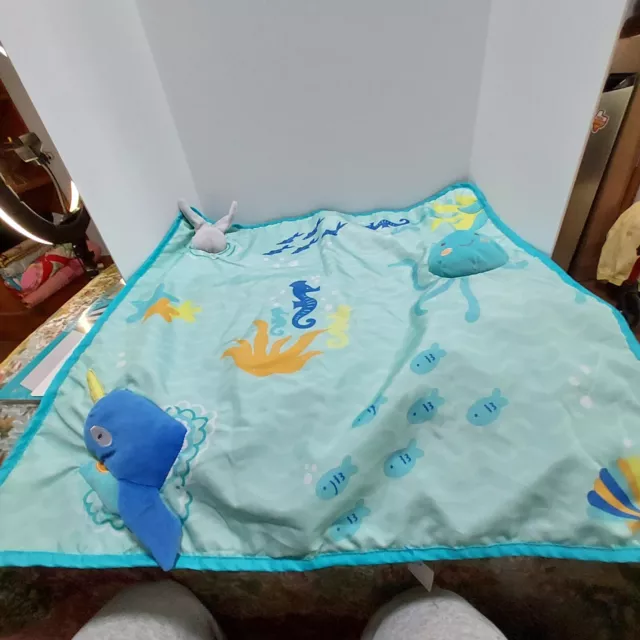 Goldbug baby sea creatures play mat 6 to 12 months Play Pad 26x26 teal blue
