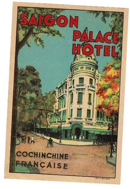 HOTEL PALACE luggage DECO label (SAIGON)
