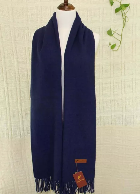 New Vintage Man's Solid Long Cashmere Wool Blend Soft Warm Wrap Shawl Scarf 986