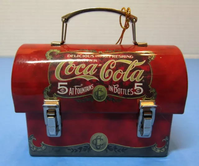 Collectible Miniature *Coca-Cola* Metal Lunchbox Christmas Ornament Tin Box Co.