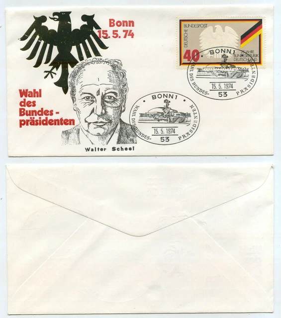 75549 - Mi.Nr. 807 - Ersttagsbrief, FDC - Bonn - 15.5.1974 - 25 Jahre BRD