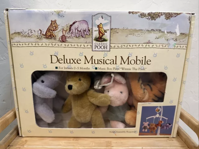 Baby Disney Classic Winnie The Pooh Musical Mobile Works! Tiger Eyore Piglet