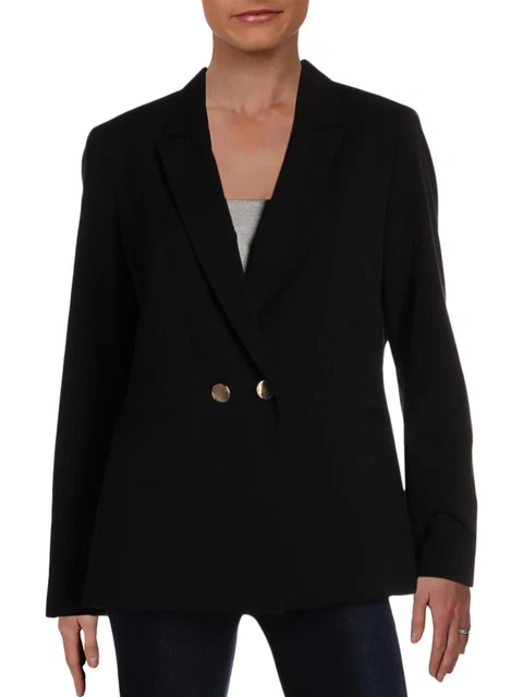 Nine West Women's Suit Separate Two Button Blazer Black Size 10