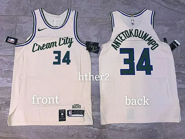 Nike 2019-20 City Edition Cream City Giannis Antetokounmpo Milwaukee Bucks  Swingman Jersey